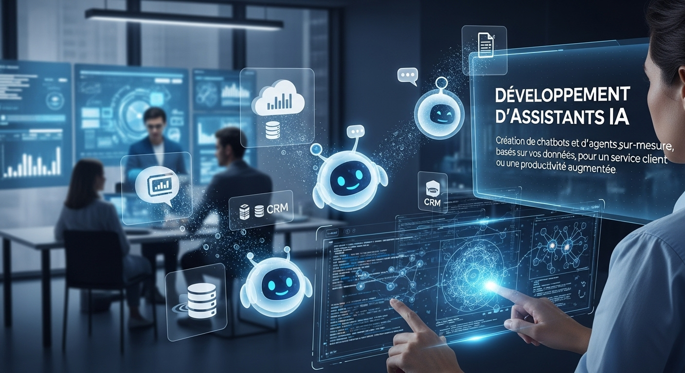 Illustration pour Développement d'Assistants IA